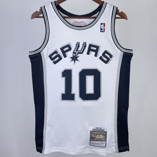 1993/94 Spurs ROOMAN #10 White Retro NBA Jerseys热压