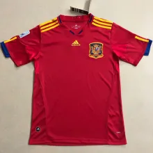 2010 Spain Home Red Retro Soccer Jersey