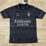 2023/24 AC Milan x PUMA x Pleasures 4Th Black Fans Soccer Jersey