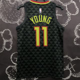 Hawks YOUNG #11 Black NBA Jersey