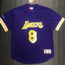 BRYANT # 8 Lakers Purple Mitchell Ness Retro Jerseys