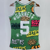 1907/08 Celtics GARNETT #5 Green Retro NBA Jerseys 热压