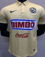 2014/15 Club America Home Yellow Retro Soccer Jersey