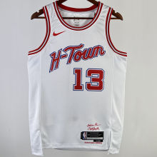 2023/24 Rockets HARDEN #13 White City Edition NBA Jerseys