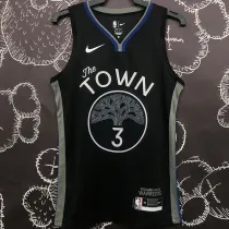 Warriors POOLE#3 Black Grey NBA Jerseys
