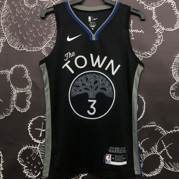 Warriors POOLE#3 Black Grey NBA Jerseys