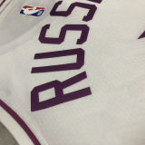Timberwolves RUSSELL #0 White Pink NBA Jerseys