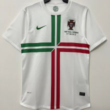 2012 Portugal Away White Retro Soccer Jersey