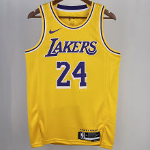 2023/24 Lakers BRYANT #24 Yellow NBA Jerseys 热压