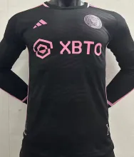 2023/24 Inter Miami Away Black Player Version Long Sleeve Jersey