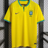 NEYMAR JR #10 Brazil Home 1:1 Yellow Fans Jersey 2022/23 ★★