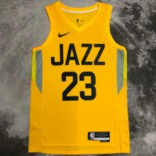 2023 Jazz MARKKANEN #23 Yellow NBA Jerseys