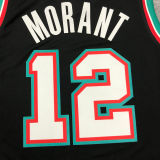 Grizzlies Morant #12 Black NBA Jerseys Hot Pressed