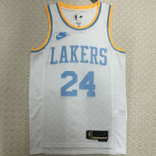Lakers BRYANT #24 White Retro NBA Jerseys
