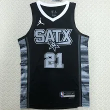 Spurs DUNCAN #21 Black NBA Jerseys