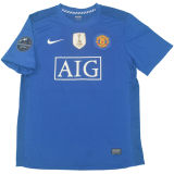 RONALDO #7 2008-09 M Utd Away Retro Jersey 欧冠字体 07/08球+2008世俱杯金章 ★★