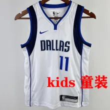 Mavericks IRVING #11 White Kids NBA Jersey 热压