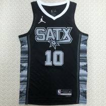 Spurs DEROZAN #10 Black NBA Jerseys