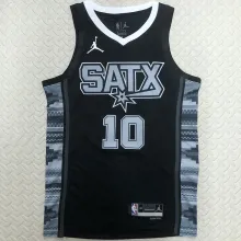 Spurs DEROZAN #10 Black NBA Jerseys