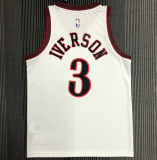76ers IVERSON #3 Retro White NBA Jerseys