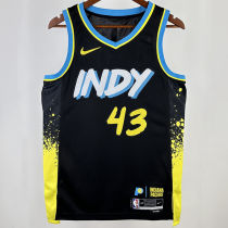 2024 Pacers SIAKAM #43 Black City Edition NBA Jerseys