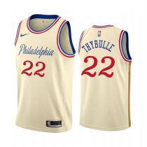 2024 76ers THYBULLE #22 Khaki NBA Jerseys