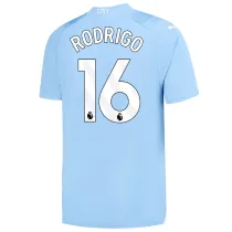 RODRIGO #16 Man City 1:1 Home Blue Fans Jersey 2023/24 (League Font) ★★