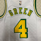 Rockets GREEN #4 White Retro NBA Jerseys