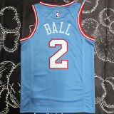 Bulls BALL #2 Blue NBA Jerseys