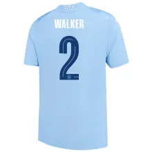 WALKER #2 Man City 1:1 Home Blue Fans Jersey 2023/24 (UCL Font) ★★