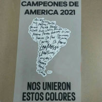 CAMPEONES DE AMERICA 2021 Argentina Jersey 阿根廷背后广告