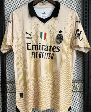 2023 AC Milan x KOCHÉ Glod Fans Soccer Jersey 带胸前章