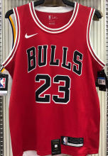 Bulls Jordan #23 Red NBA Jerseys Hot Pressed