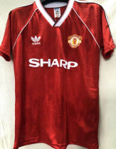 1988-1990 M Utd Home Red Retro Soccer Jersey
