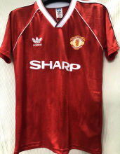 1988-1990 M Utd Home Red Retro Soccer Jersey