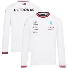 2022 Mercedes AMG Petronas F1 White Long Sleeve Team T-Shirt