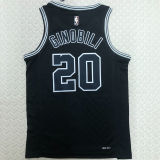 Spurs GINOBILI #20 Black NBA Jerseys