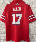 Men's Buffalo Bills ALLEN # 17 Red NFL Jersey 布法罗比尔