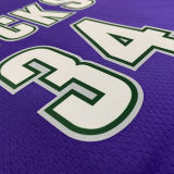 The Bucks ANTETOKOUNMPO #34 purple Retro NBA Jerseys