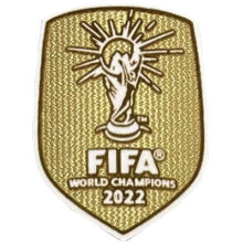 植绒 (Flocking) FIFA WORLD CHAMPIONS 2022 Flocking Patch 2022 植绒 世界杯金杯 (You can buy it alone OR tell us which jersey to print it on. )