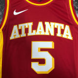 Hawks MURRY #5 Red NBA Jerseys