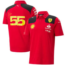 2023 Ferrari F1 55 Red Team POLO T-Shirt 有领