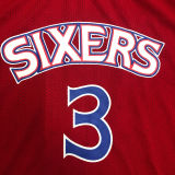 IVERSON # 3 76ers Red Mitchell Ness Retro Jerseys