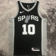 2023/24 Spurs SOCHAN #10 Black NBA Jerseys