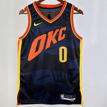 2023/24 KC Thunder WESTBROOK #0 Black City Edition NBA Jerseys