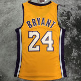 2008/09 Lakers BRYANT #24 Yellow Retro NBA Jerseys 热压