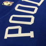 Warriors POOLE #3 Blue Retro NBA Jerseys