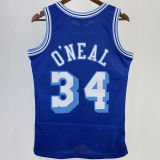 1996/97 Lakers O'Neal # 34 Blue Retro NBA Jerseys 热压