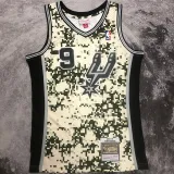 2013/14 Spurs PARKER #9 Camo Retro NBA Jerseys 热压