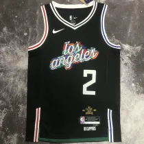 Clippers LEONARD #2 Black City Edition NBA Jerseys